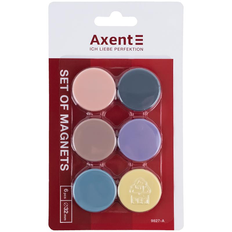 Набір магнітів Morandi Axent 9827-А, 32 мм, 6 штук